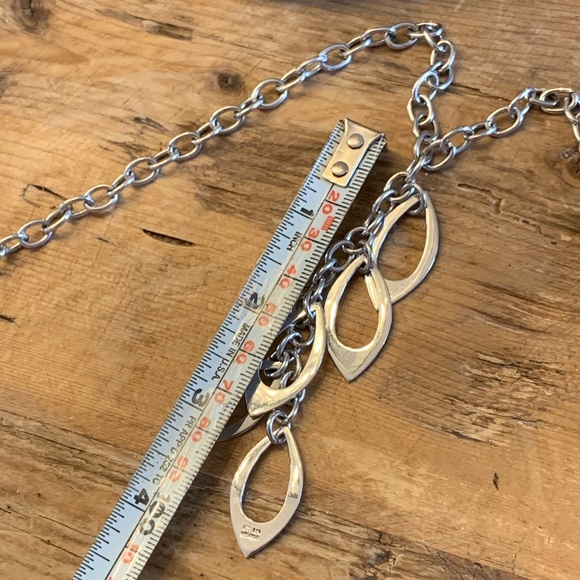 Silver from Mexico.  Gorgeous 18” with 4” drop necklace - Picture 4 of 4